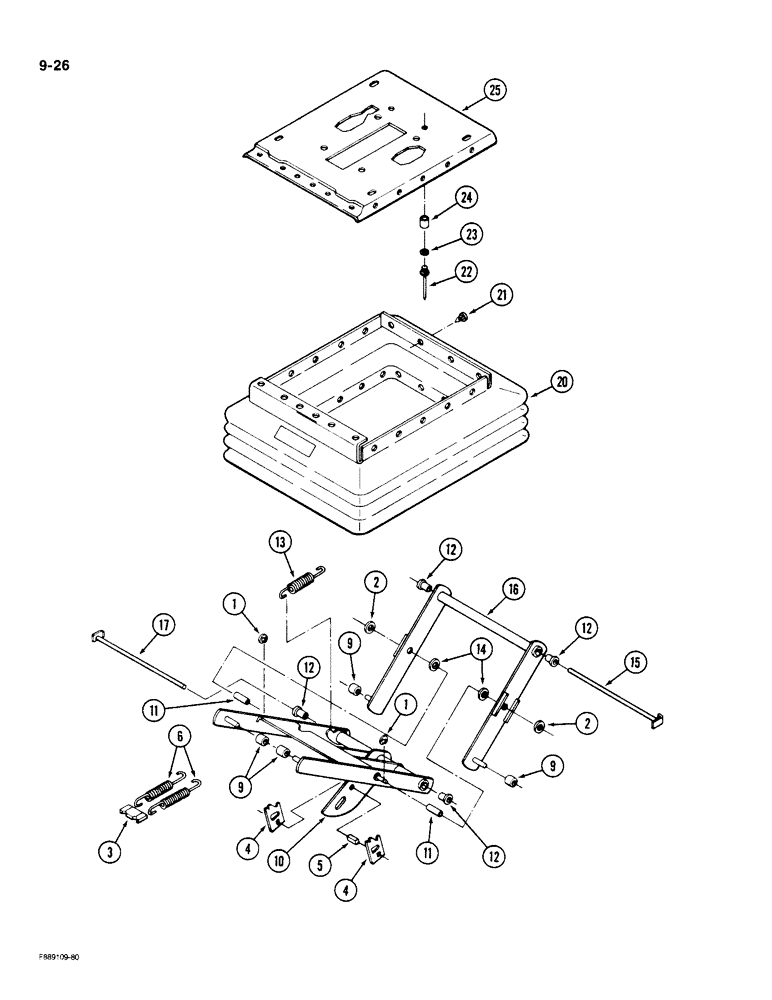 Схема запчастей Case IH 9190 - (9-26) - SEAT, MECHANICAL SUSPENSION (CONTD) (09) - CHASSIS/ATTACHMENTS