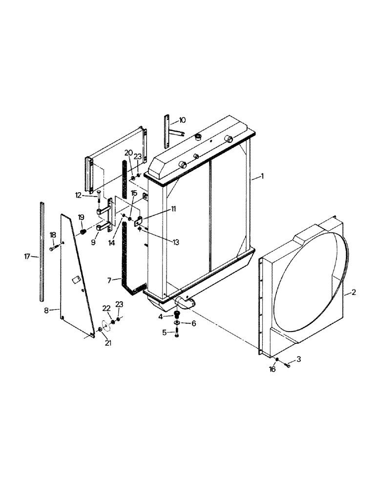 Схема запчастей Case IH KP-525 - (04-08) - RADIATOR MOUNTING (04) - Drive Train