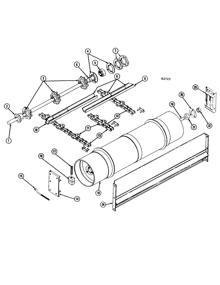 Схема запчастей Case IH 404 - (22) - FEED RAKE - 52" (58) - ATTACHMENTS/HEADERS