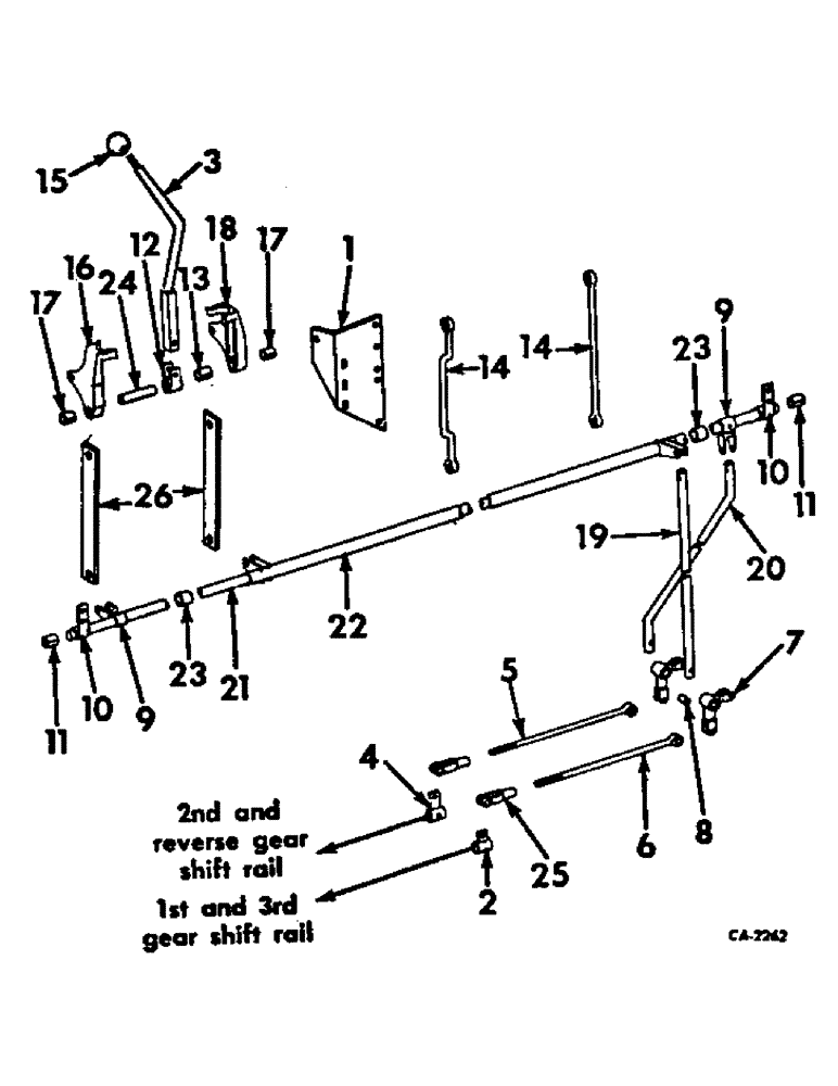 Схема запчастей Case IH 715 - (07-21) - DRIVE TRAIN, TRANSMISSION GEAR SHIFT AND LINKAGE Drive Train