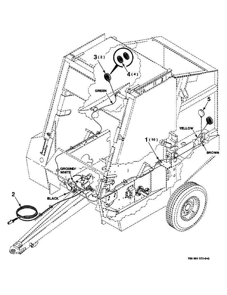 Схема запчастей Case IH 8455 - (9-16) - LIGHT KIT (WARNING), (HK50456 WARNING LIGHT KIT COMPLETE-TO Decals & Attachments