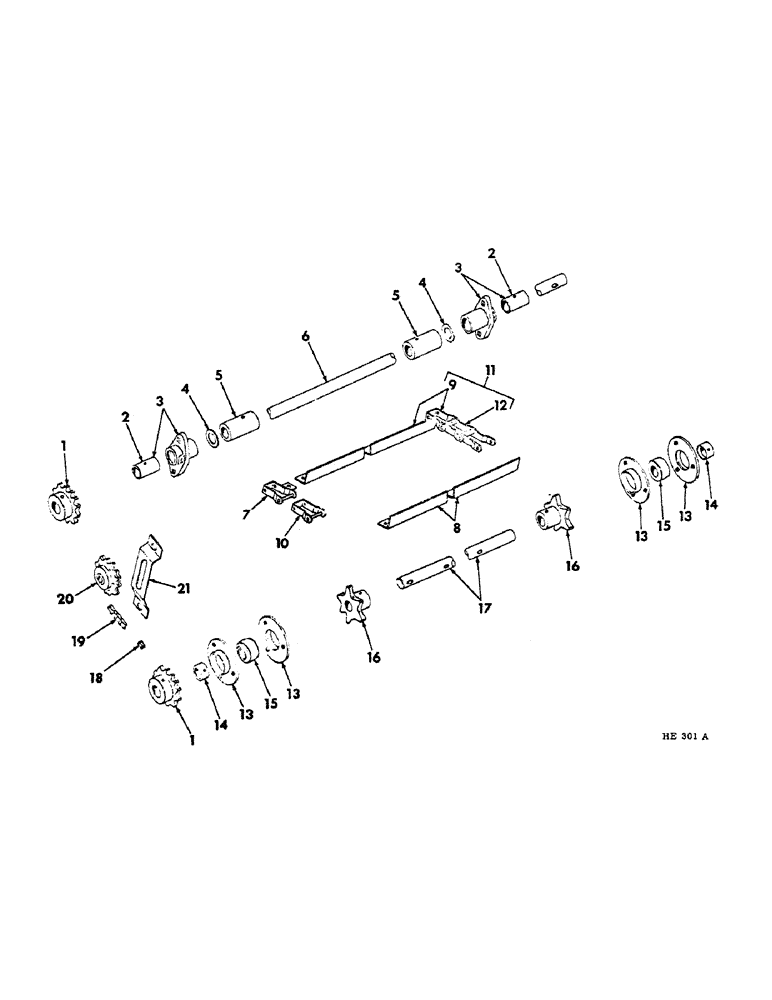 Схема запчастей Case IH 275 - (L-46) - BUNK FEED EXTENSION CONVEYOR DRIVE, (PRIOR 1970) 