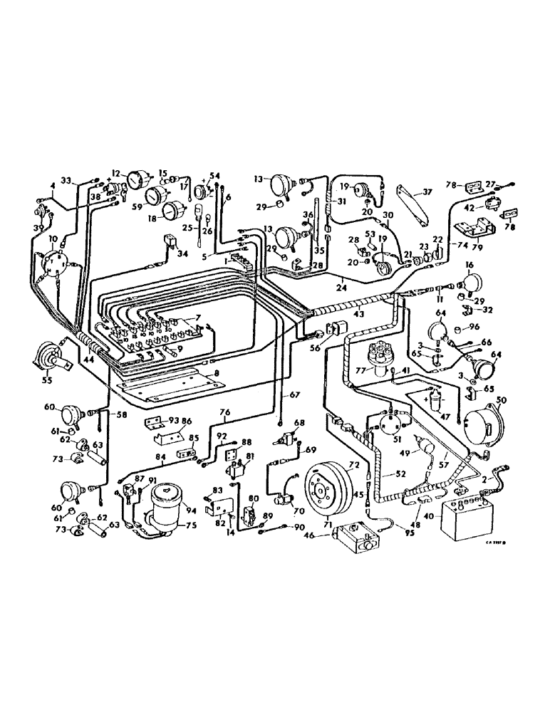 Схема запчастей Case IH 615 - (08-08) - ELECTRICAL, WIRING DIAGRAM, GASOLINE ENGINE, SERIAL NO 3291 AND ABOVE (06) - ELECTRICAL