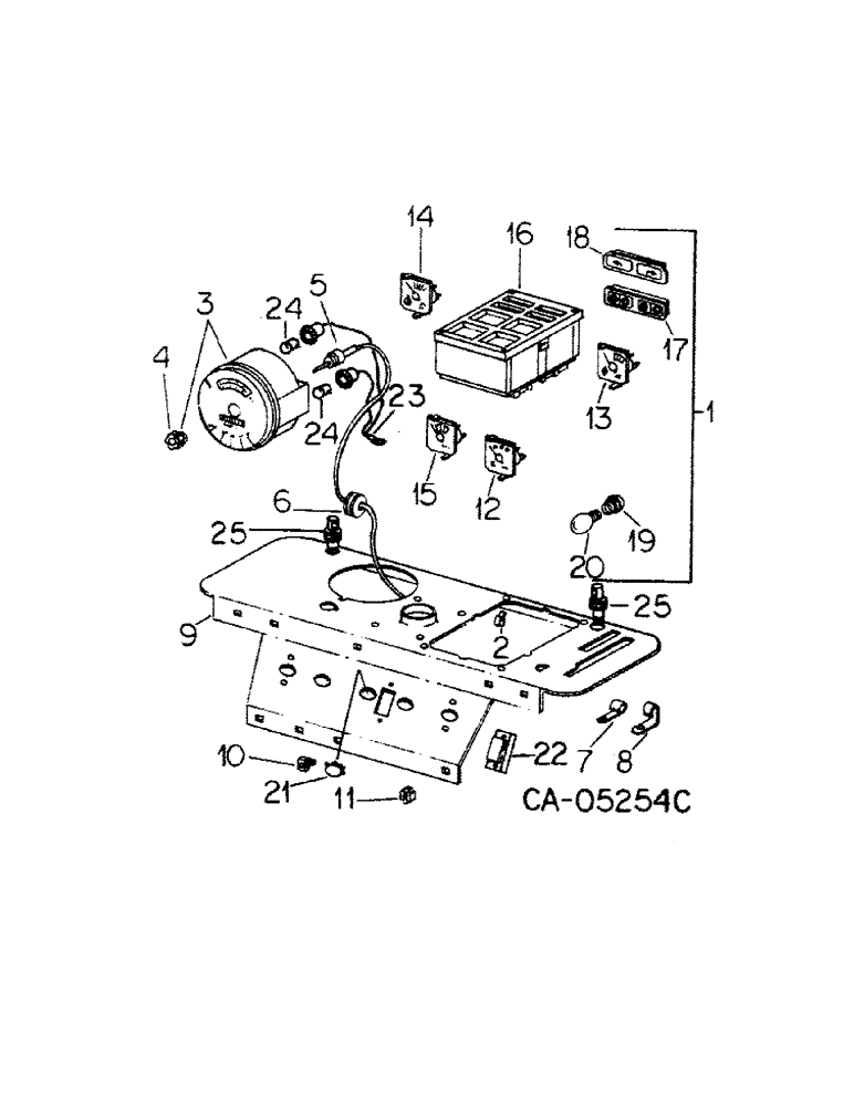 Схема запчастей Case IH 986 - (11-01) - INSTRUMENTS, INSTRUMENT PANEL AND GAUGES Instruments