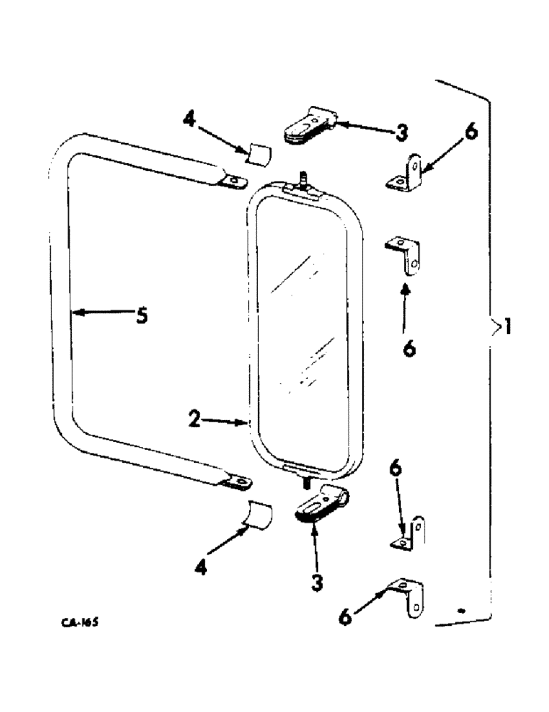 Схема запчастей Case IH 2544 - (N-11) - PARTS ACCESSORIES AND ATTACHMENTS, REAR VIEW MIRROR Accessories & Attachments