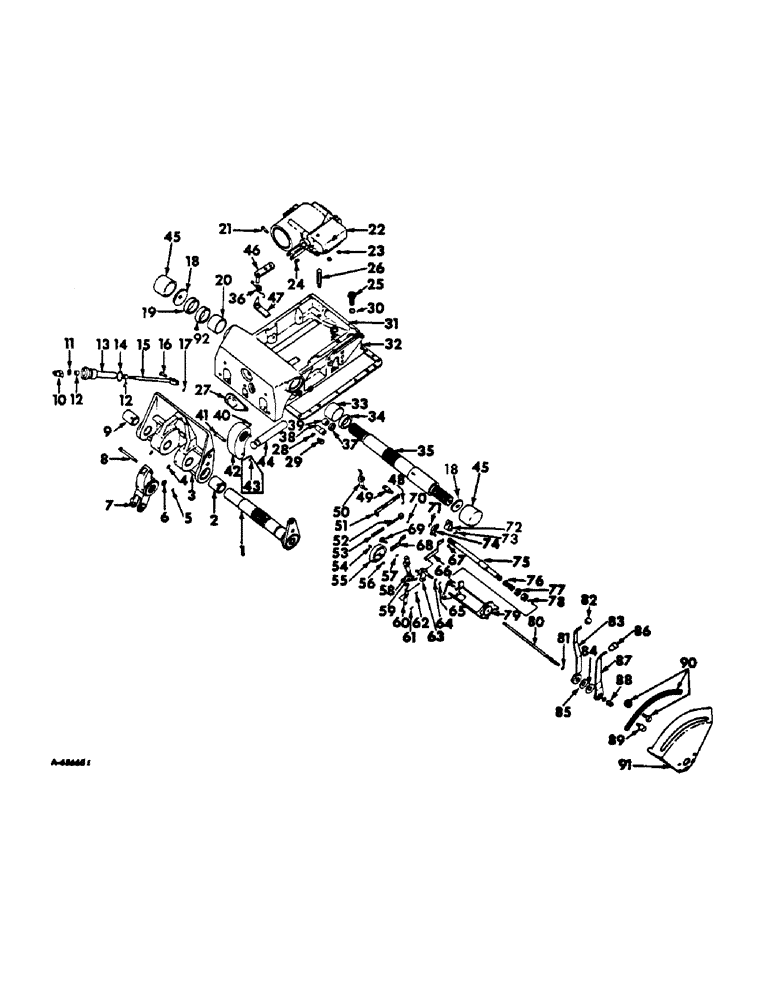 Схема запчастей Case IH 544 - (F-29) - HYDRAULICS SYSTEM, HYDRAULIC DRAFT CONTROL, INTERNATIONAL TRACTOR WITH SERIAL NO. 15786 AND BELOW (07) - HYDRAULIC SYSTEM