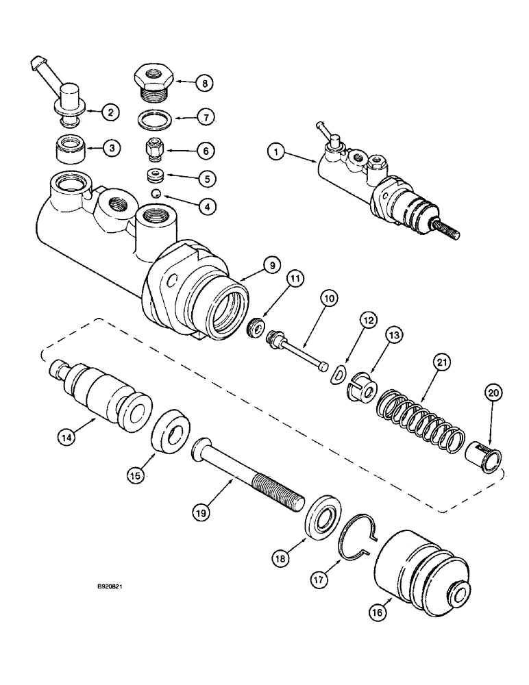 Схема запчастей Case IH 2055 - (7-12) - MASTER BRAKE CYLINDER (5.1) - BRAKES