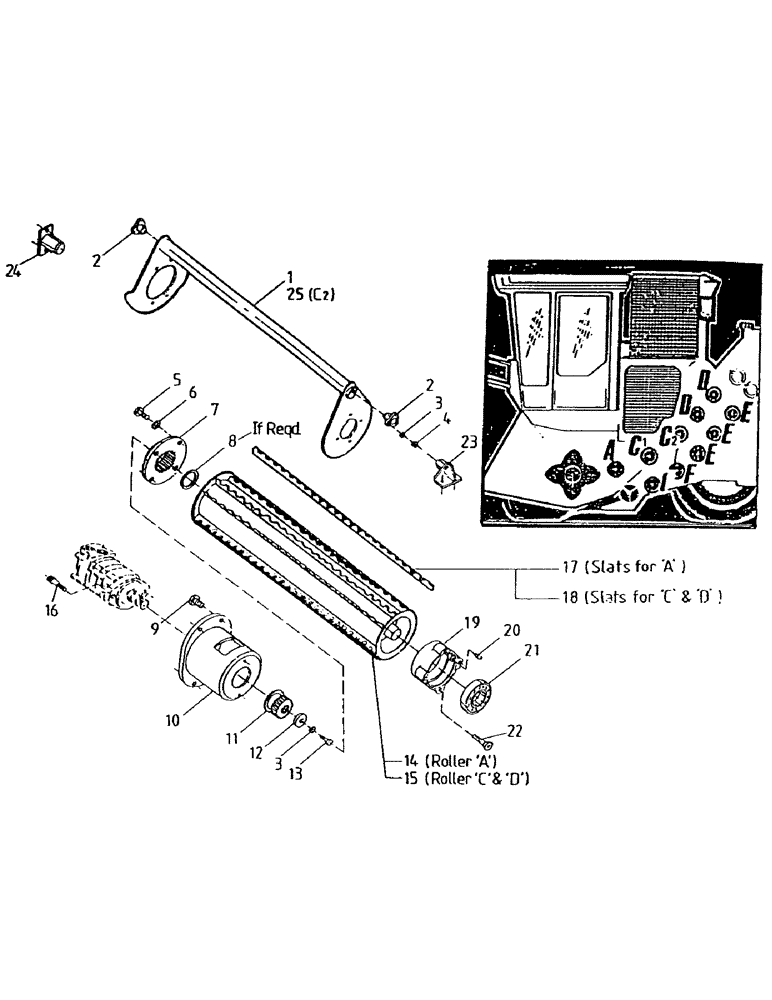 Схема запчастей Case IH 7000 - (A02-60) - TOP ROLLERS, A, C AND D Mainframe & Functioning Components