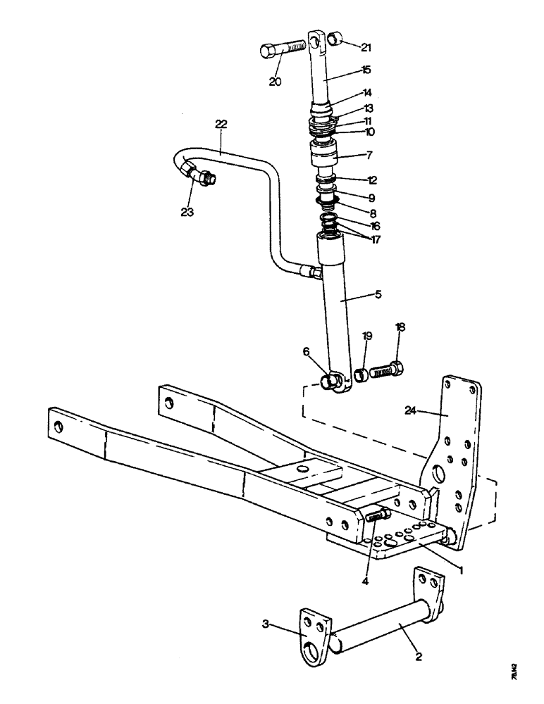 Схема запчастей Case IH 990 - (E50) - SELECTAMATIC HYDRAULIC SYSTEM, SUPPORT RAMS (07) - HYDRAULIC SYSTEM