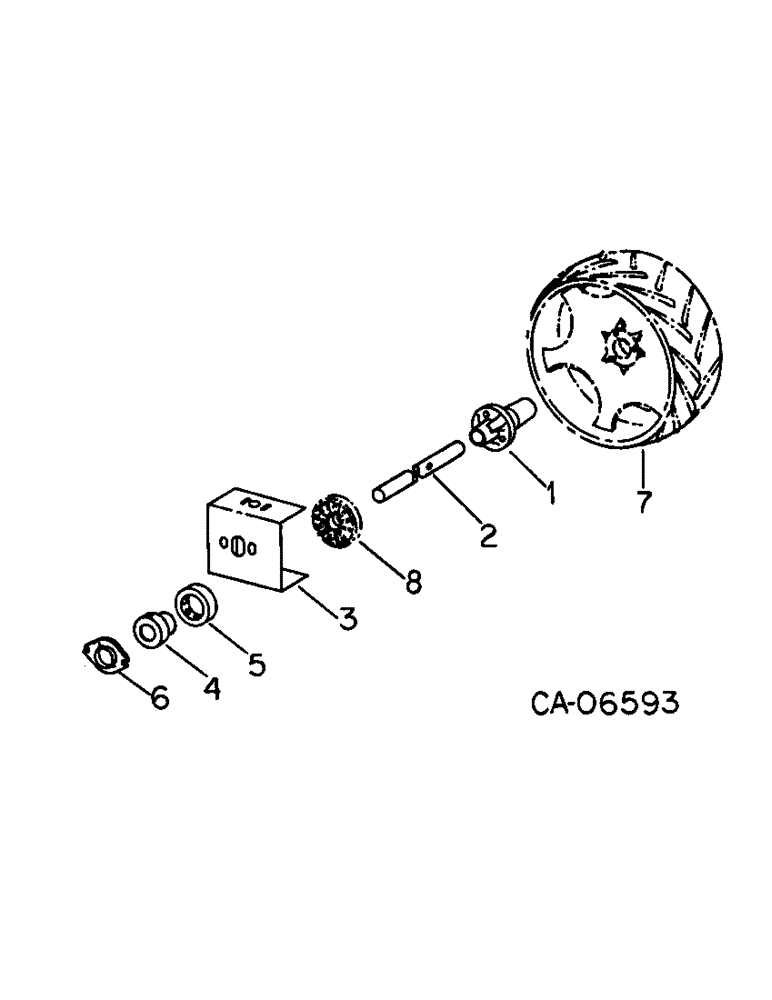 Схема запчастей Case IH 400 - (A-096) - DISTANCE PICK-UP WHEEL AND RELATED PARTS 