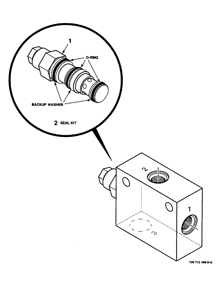 Схема запчастей Case IH 8455T - (8-28) - HYDRAULIC COUNTERBALANCE VALVE ASSEMBLY, 700712458 COUNTERBALANCE VALVE COMPLETE (07) - HYDRAULICS