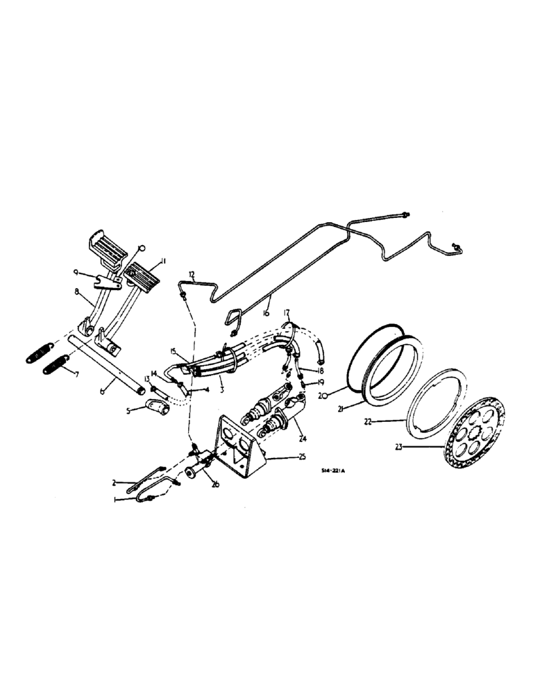 Схема запчастей Case IH 485 - (00A12) - BRAKE CYLINDERS AND CONNECTIONS, UP TO 4756, UP TO 248/635 (5.1) - BRAKES