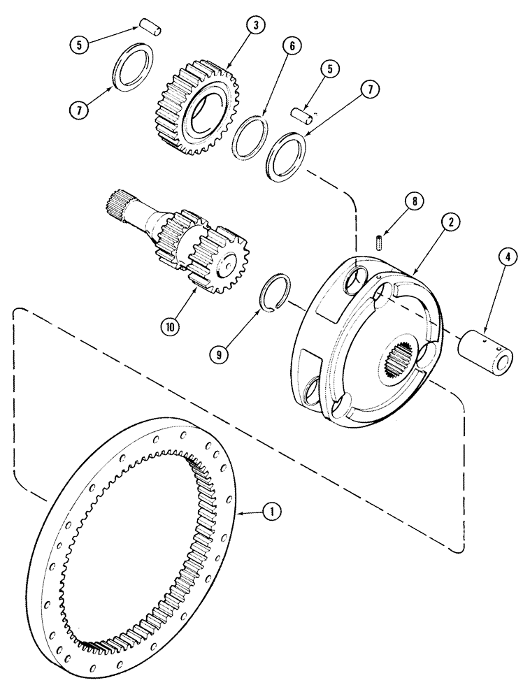 Схема запчастей Case IH MX180 - (06-28) - REAR AXLE PLANETARY, MX180 (06) - POWER TRAIN