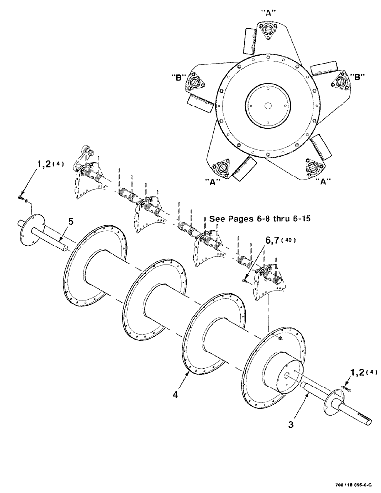 Схема запчастей Case IH 8820 - (6-06) - REEL ASSEMBLY, 14 AND 16 FOOT (09) - CHASSIS