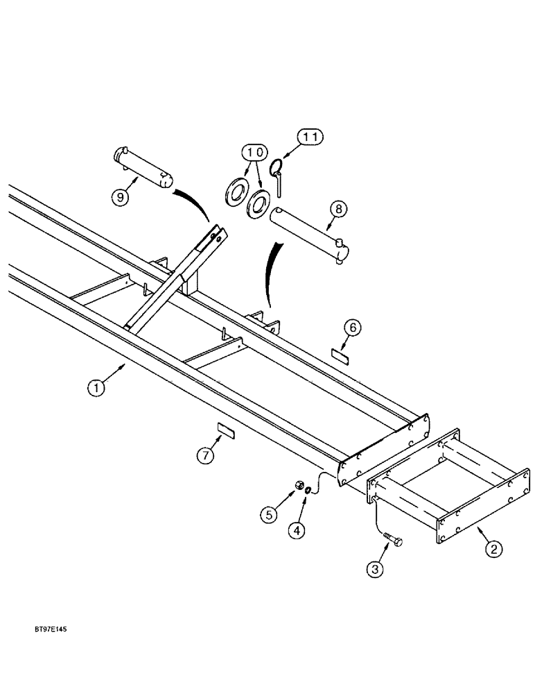 Схема запчастей Case IH 6100 - (9-12) - COULTER FRAME AND MOUNTING (09) - CHASSIS/ATTACHMENTS