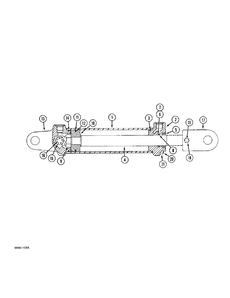 Схема запчастей Case IH 7100 - (8-64) - LIFT CYLINDER, 145209C92, 2-1/2 ID X 8 INCH STROKE, IOWA INDUSTRIAL (08) - HYDRAULICS