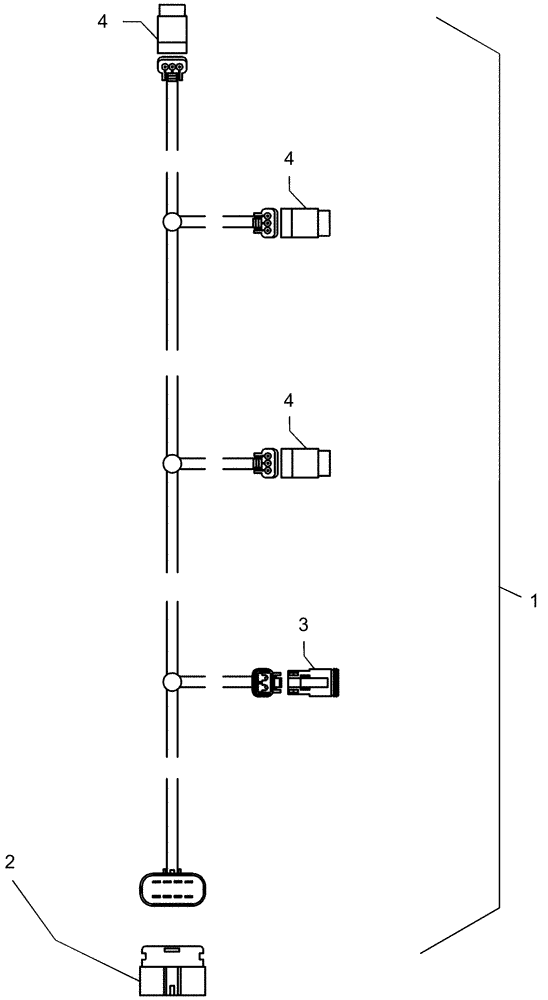 Схема запчастей Case IH 1240 - (55.100.14) - ELECTRICAL - HARNESS 87533161, PT BULK FILL, ISOBUS (55) - ELECTRICAL SYSTEMS