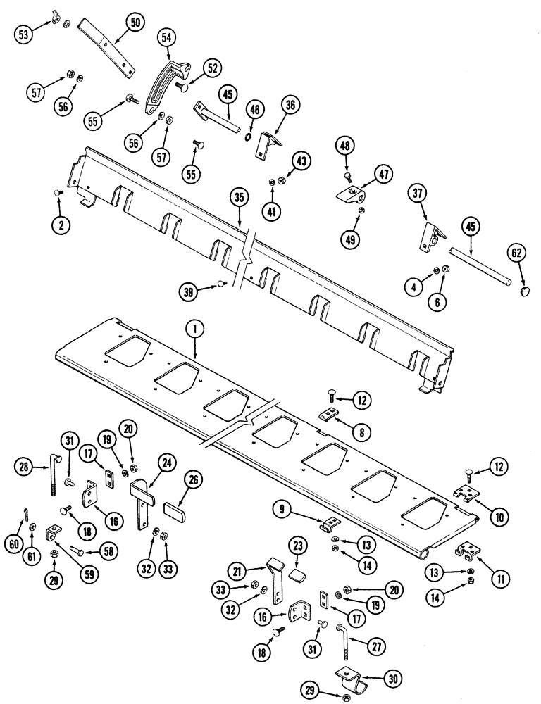 Схема запчастей Case IH 5300 - (9-032) - FERTILIZER DROP BOTTOM (09) - CHASSIS