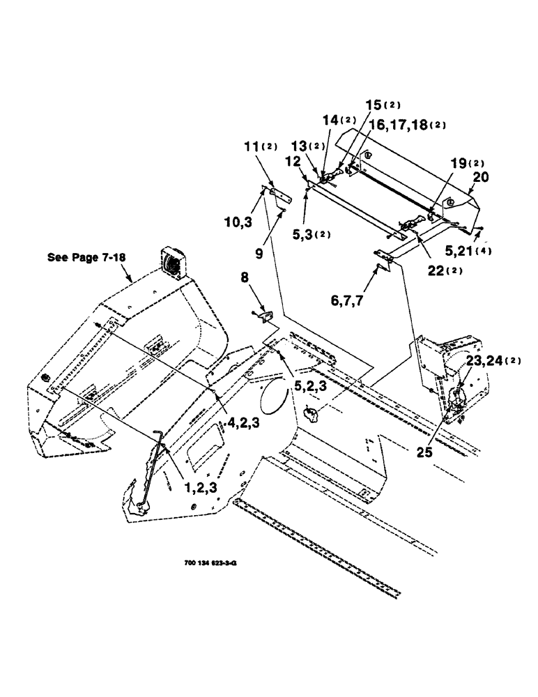 Схема запчастей Case IH 625 - (7-10) - SHIELD ASSEMBLY, RIGHT, 16 FOOT (58) - ATTACHMENTS/HEADERS