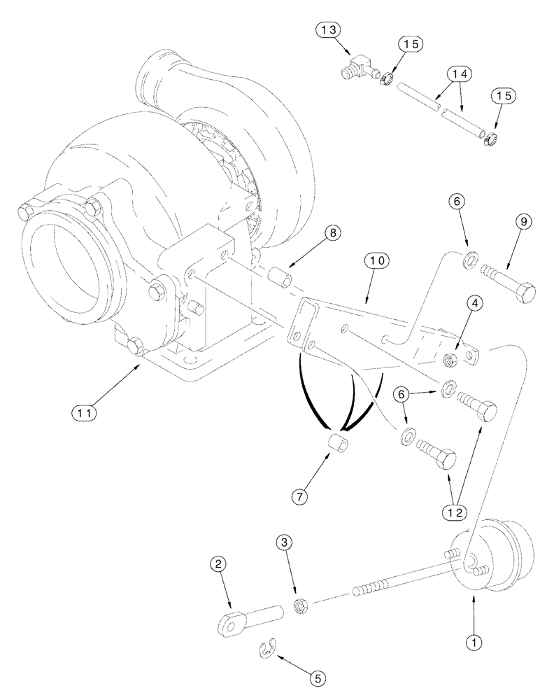 Схема запчастей Case IH FLX3300B - (02-010) - WASTEGATE ACTUATOR (FLX3300B CASE ENGINE) (01) - ENGINE
