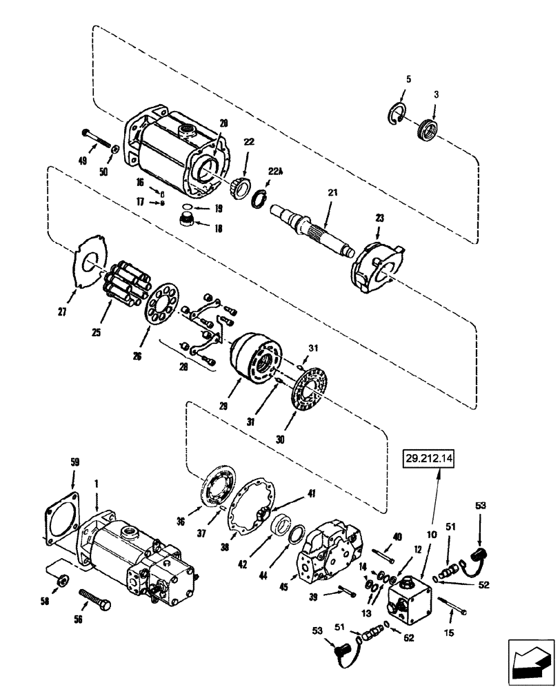 Схема запчастей Case IH 2577 - (29.212.15[01]) - MOTOR ASSY - HYDROSTATIC - SINGLE SPEED (29) - HYDROSTATIC DRIVE