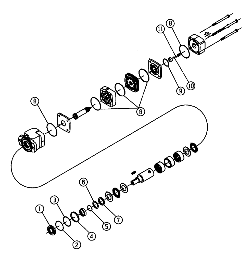 Схема запчастей Case IH 437 - (07-010) - MOTOR HYD, WHITE 8 CIR Hydraulic Components