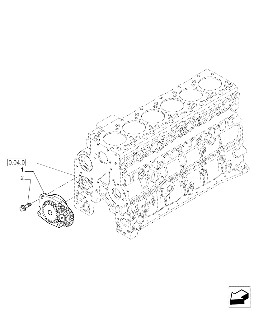 Схема запчастей Case IH P170 - (0.30.0[01]) - OIL PUMP - ENGINE (02) - ENGINE