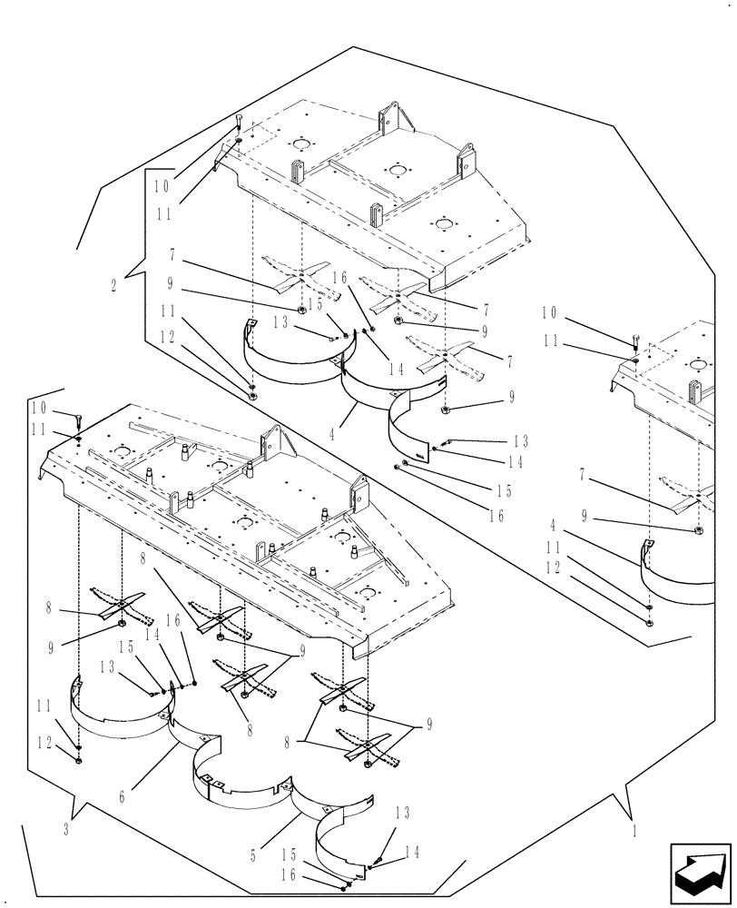 Схема запчастей Case IH 717675056 - (052) - MULCH KIT 