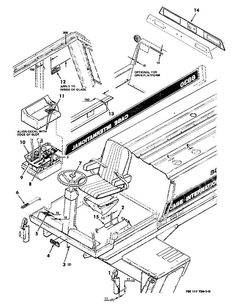 Схема запчастей Case IH 8830 - (9-02) - DECAL LOCATION DIAGRAM, FRONT (09) - CHASSIS