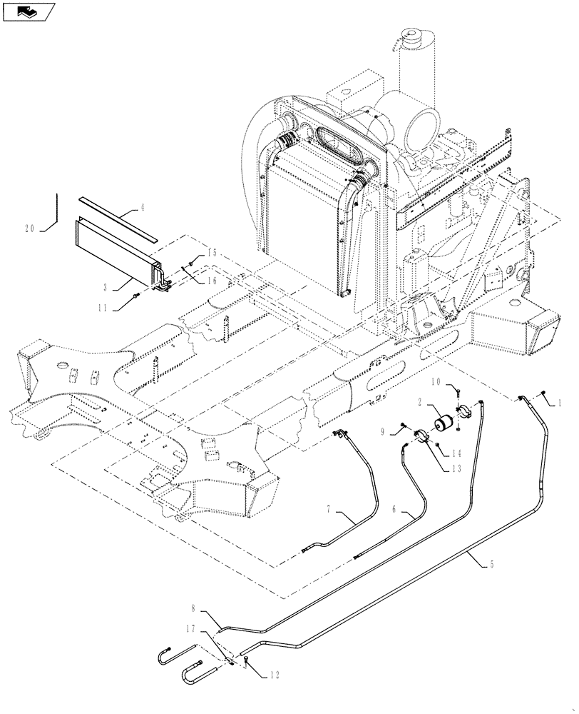 Схема запчастей Case IH 4420 - (03-048) - A/C GROUP (01) - ENGINE