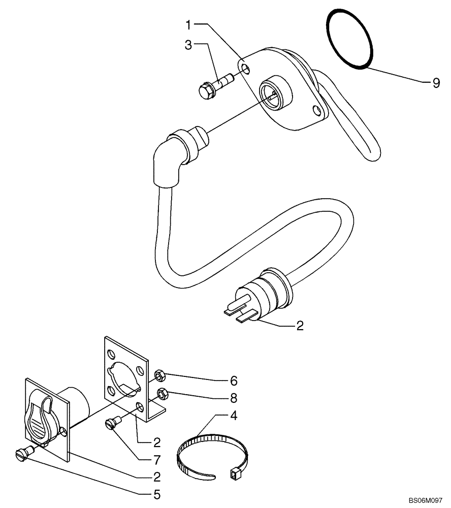 Схема запчастей Case IH FARMALL 95C - (710206034) - ENGINE - BLOCK HEATER (18) - VARIATIONS