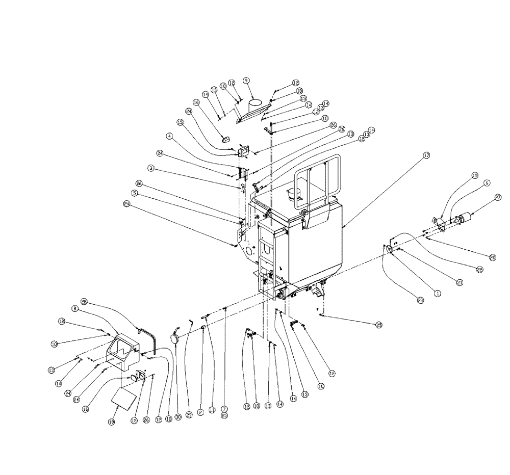 Схема запчастей Case IH 438 - (04-012) - DOUBLE BIN W/AUGER PARTS GROUP, LH Bin Group