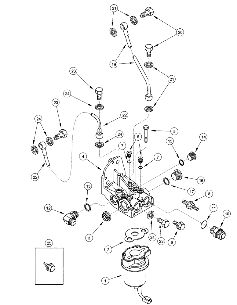 Схема запчастей Case IH FLX3300B - (02-047) - PUMP - FUEL TRANSFER (01) - ENGINE