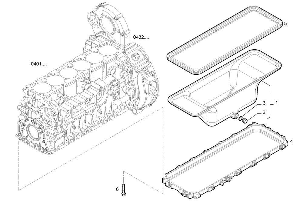 Схема запчастей Case IH F2CE9684E E015 - (0420.235) - OIL SUMP 