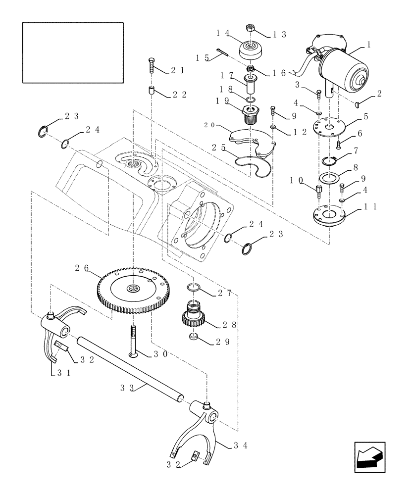 Схема запчастей Case IH 8010 - (21.130.03) - MECHANICAL TRANSMISSION, GEARSHIFT CONTROL (21) - TRANSMISSION