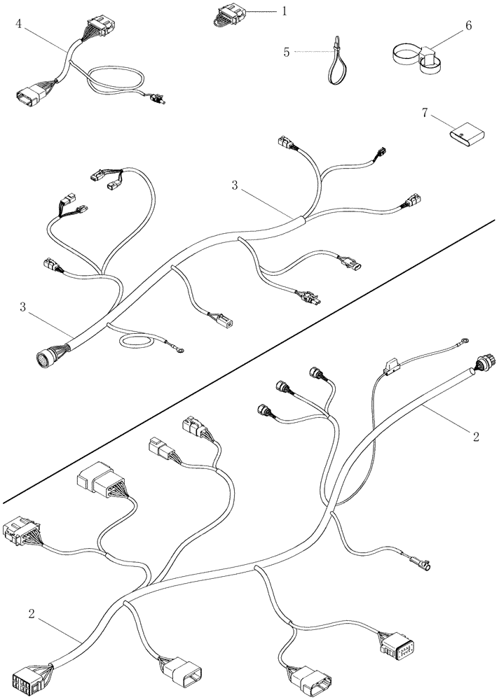 Схема запчастей Case IH MX255 - (04-43) - ACCUGUIDE HARNESSES (04) - ELECTRICAL SYSTEMS