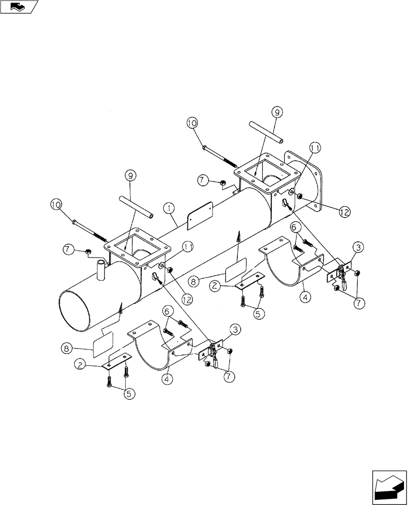 Схема запчастей Case IH 9000 - (75.100.02) - AIR TUBE ASSEMBLY (75) - SOIL PREPARATION