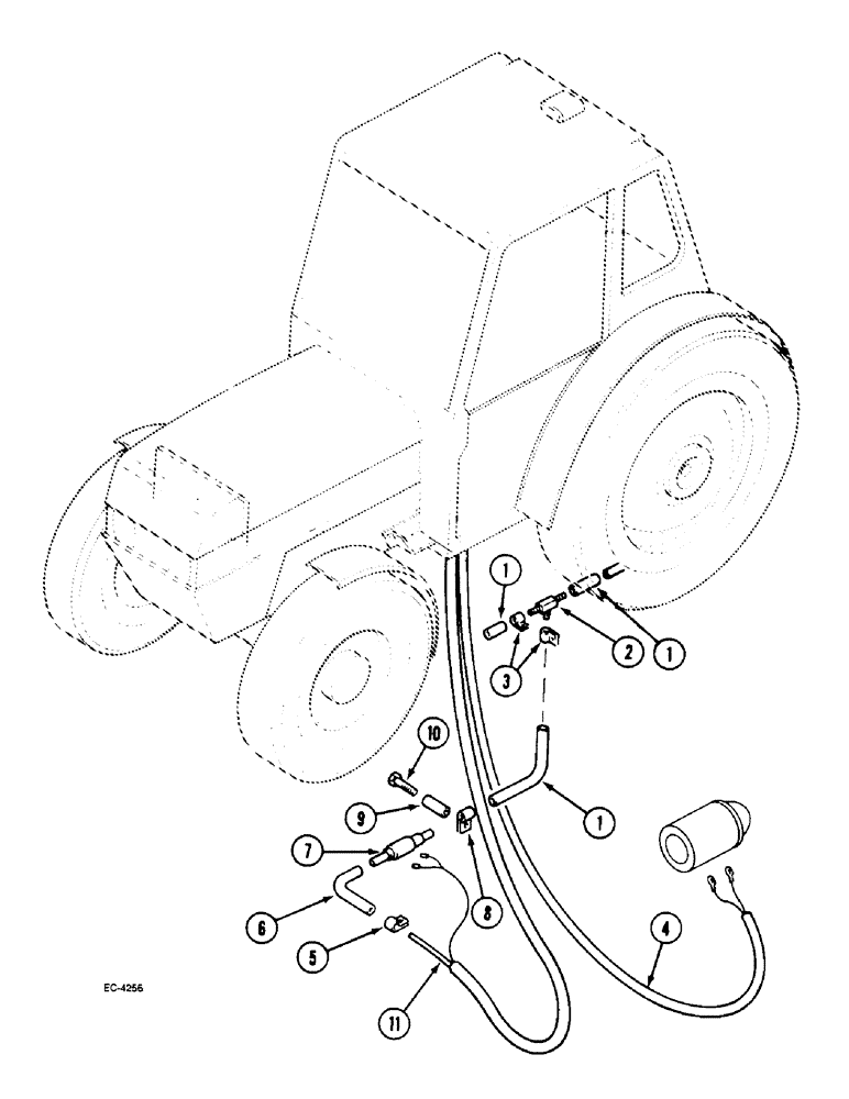 Схема запчастей Case IH 2130 - (9-074) - HEATER PIPES AND HARNESS 93 (09) - CHASSIS/ATTACHMENTS