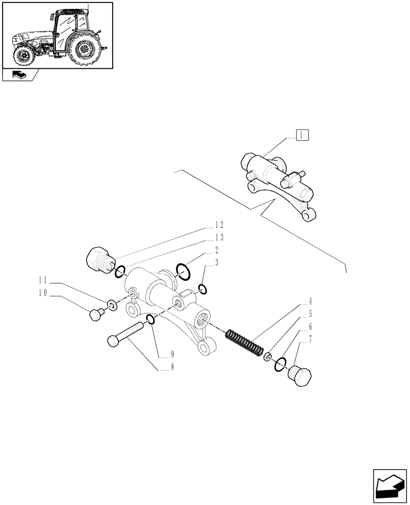 Схема запчастей Case IH FARMALL 75N - (1.28.8/01A) - 16-BAR VALVE - PARTS - 2WD (03) - TRANSMISSION