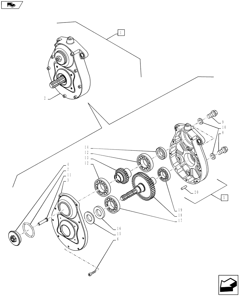 Схема запчастей Case IH PUMA 160 - (88.031.01[07]) - DIA KIT, FRONT POWER TAKE-OFF - GEARBOX - BREAKDOWN (88) - ACCESSORIES