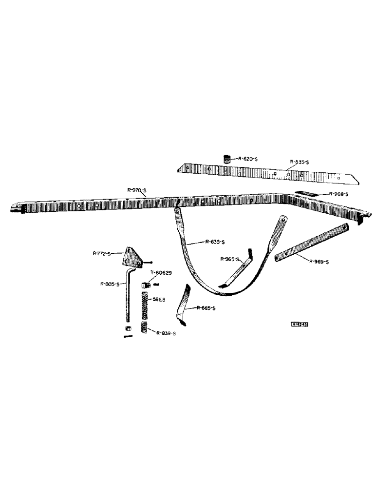 Схема запчастей Case IH F170 - (07) - FRAME, CROSS ANGLE AND REEL ADJUSTING CONNECTION, LOW WHEEL 