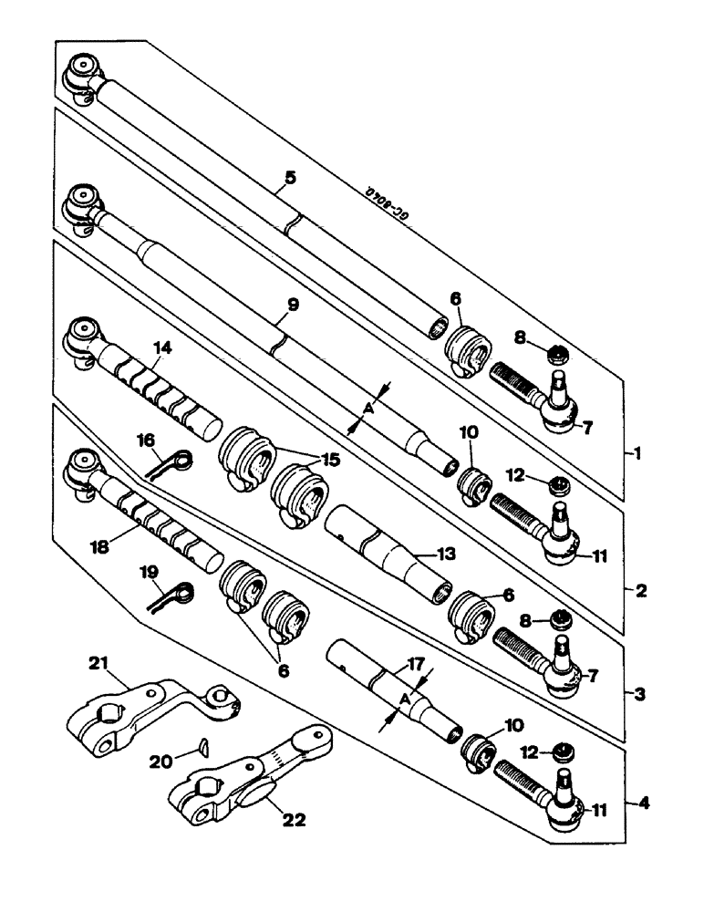 Схема запчастей Case IH 644 - (3H11) - ROD, TIE, POWER STEERING, NOT USED WITH 4 WHEEL DRIVE UNITS Suspension