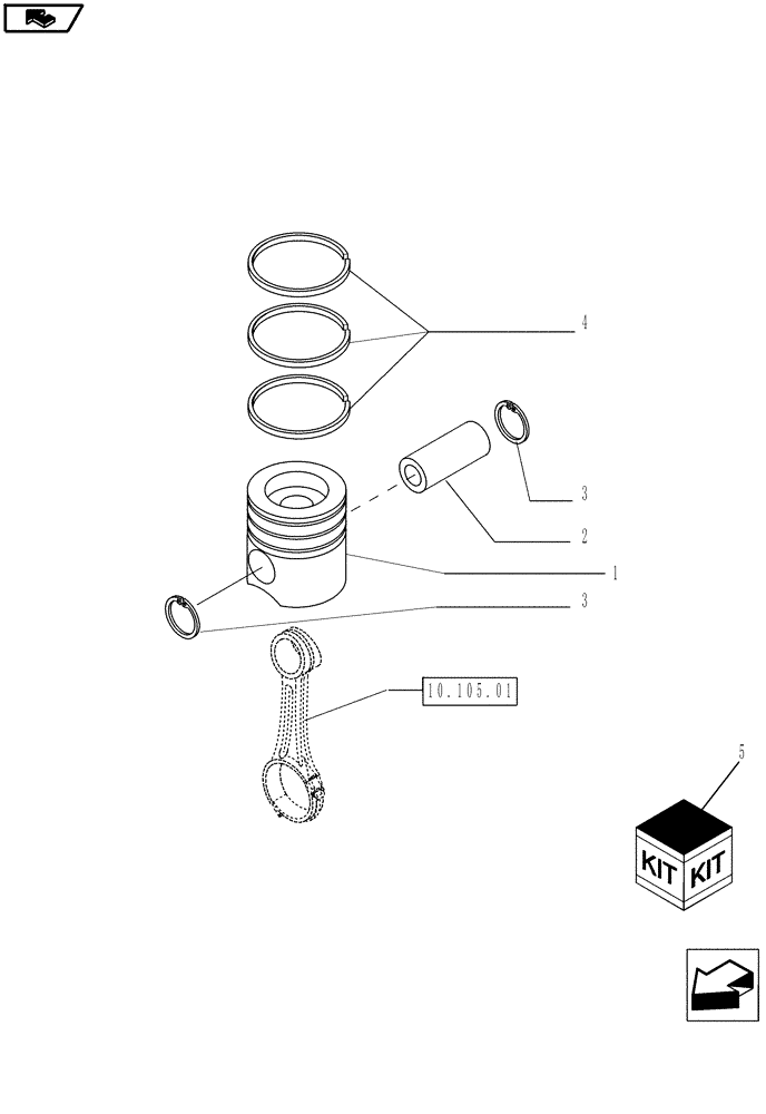 Схема запчастей Case IH P70 - (10.105.02[00]) - PISTON - ENGINE (10) - ENGINE