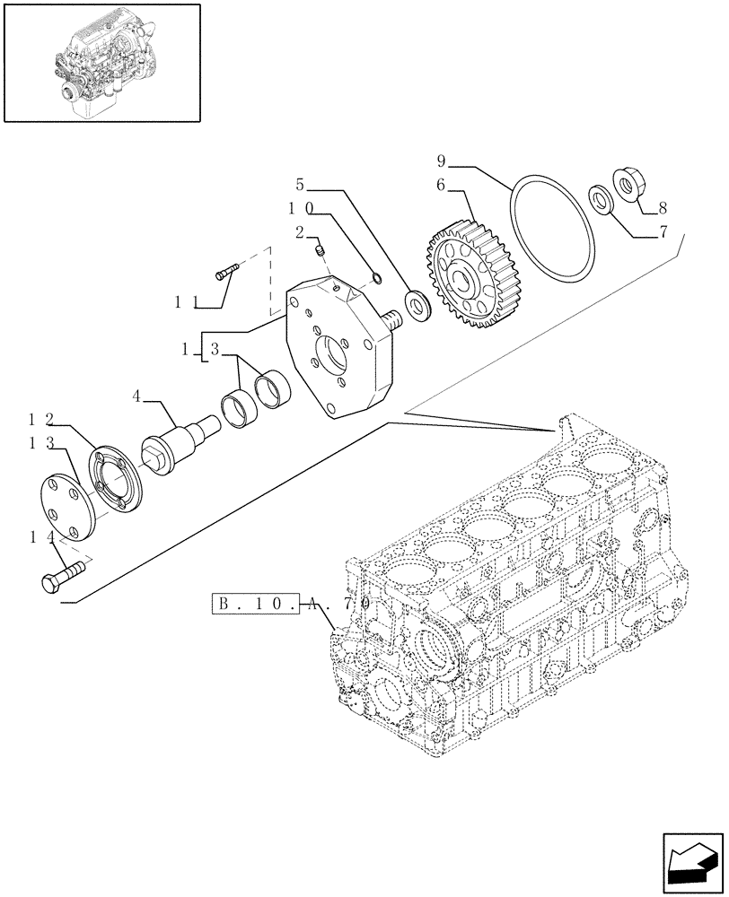 Схема запчастей Case IH AFX8010 - (B.10.A.40[3]) - BELT PULLEY DRIVE & COVER (500387625) B - Power Production