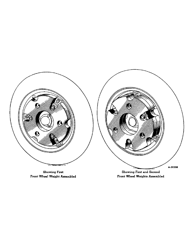 Схема запчастей Case IH FARMALL M - (337) - ATTACHMENTS, FRONT WHEEL WEIGHTS, SPECIAL, FOR TRACTORS WITH PNEUMATIC TIRES Attachments