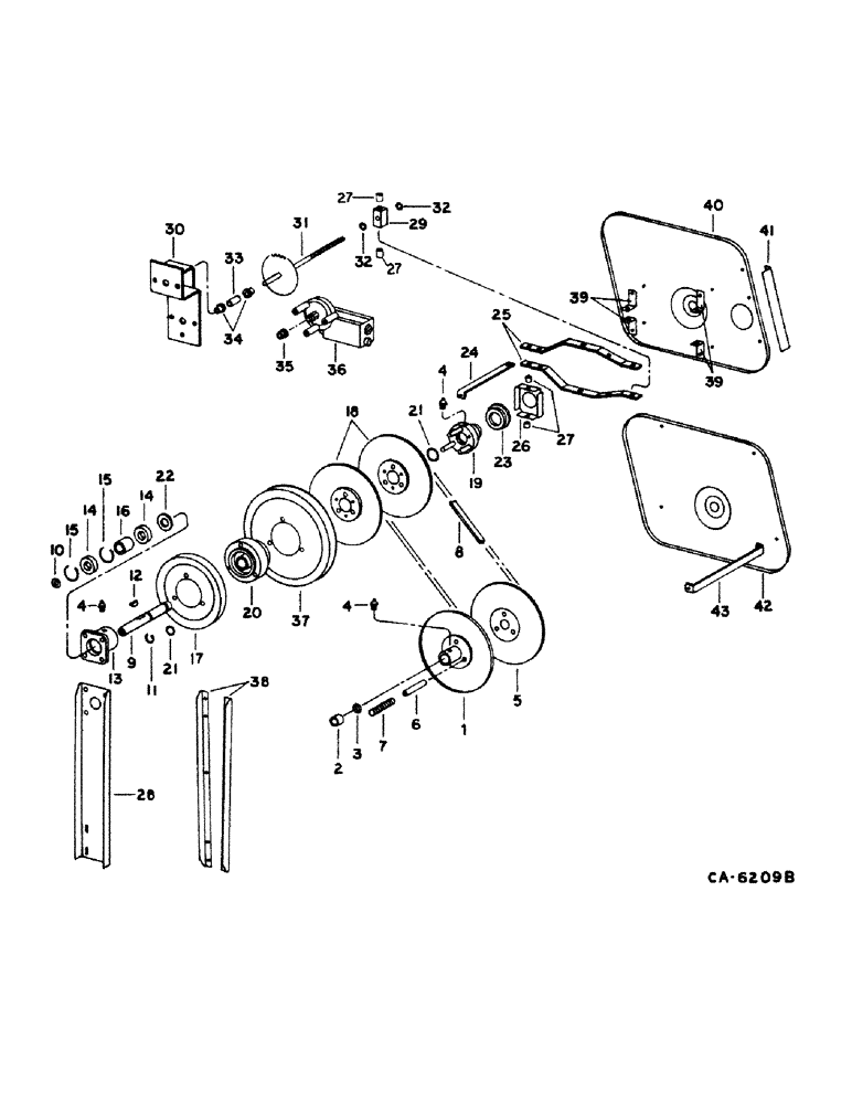 Схема запчастей Case IH 1440 - (24-06) - CLEANING FAN AND DRIVE, FAN DRIVE, S/N 10001 AND ABOVE (15) - CLEANING