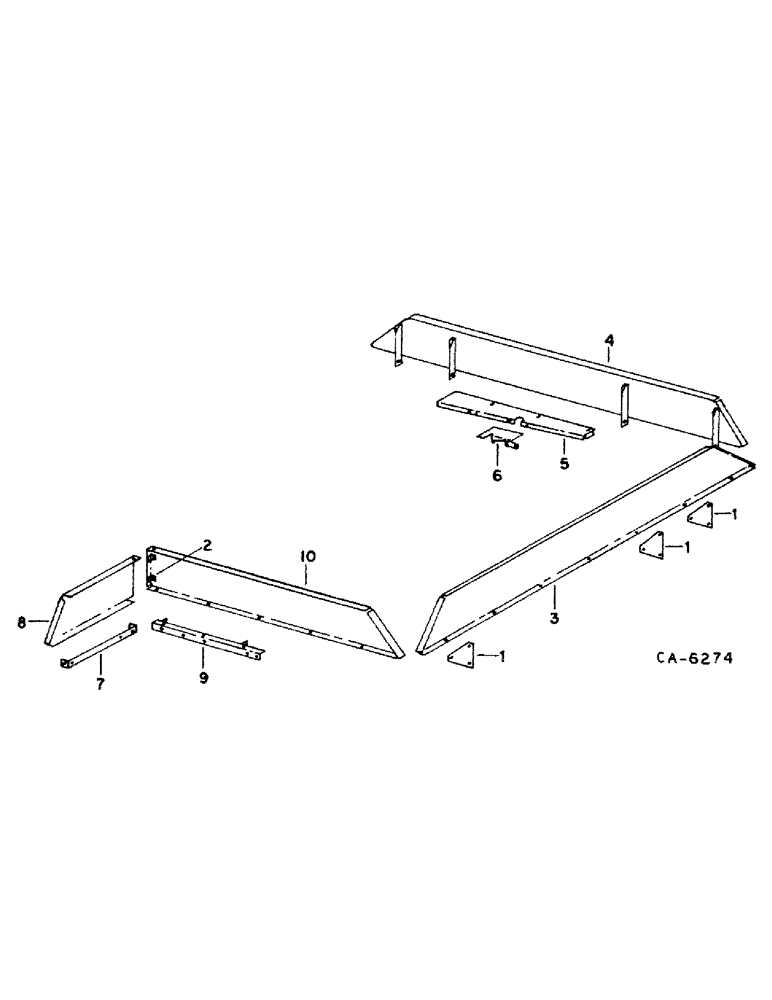 Схема запчастей Case IH 1482 - (26-07) - GRAIN TANK, FOLDING GRAIN TANK EXTENSIONS Grain Tank