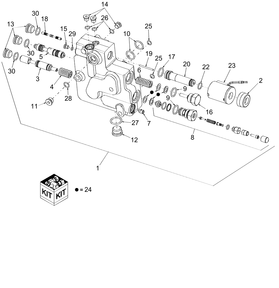 Схема запчастей Case IH AFX8010 - (A.10.A.18[9]) - VALVE, REEL DRIVE A - Distribution Systems