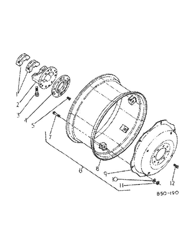 Схема запчастей Case IH 884 - (15-05) - REAR WHEELS, W15-30, ROW CROP TRACTORS Wheels & Traction