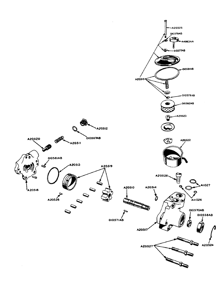 Схема запчастей Case IH 920 - (26[1]) - HYDRAULIC POWER STEERING DRAG LINK USE PAGE 102 OF PARTS CATALOG NO. 628 WITH FOLLOWING EXCEPTIONS (08) - HYDRAULICS